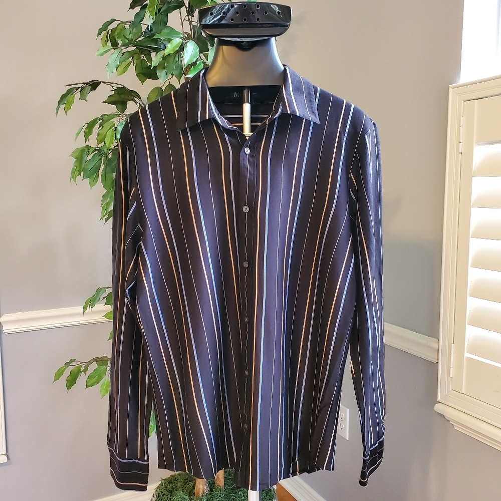 Mens (L) Long Sleeve Button Down Shirt
